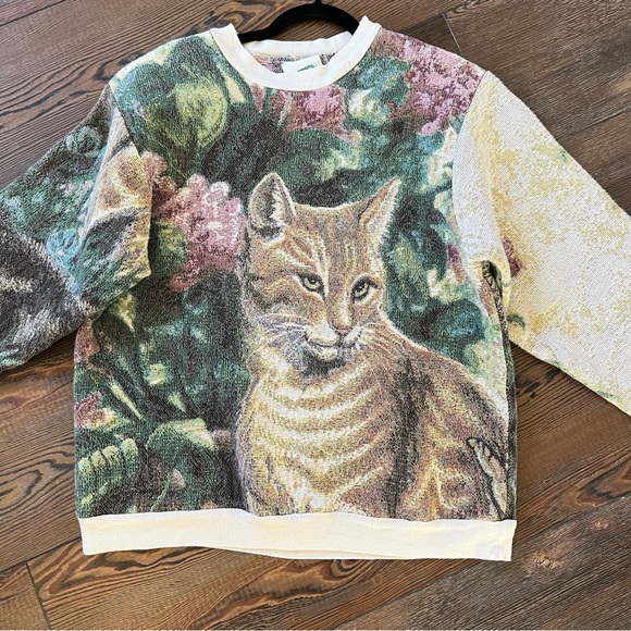 Vintage Crazy Cat Lady Cats Lovers Dream Sweater Cotton Sugar Street Weavers - Picture 7 of 15